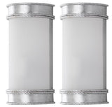 Safavieh - Set of 2 - Florence Wall Sconce 12" Silver White Acrylic Iron LIT4412B-SET2 889048119000