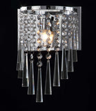 Safavieh - Set of 2 - Tilly Wall Sconce Beaded 10" Chrome Clear Iron Crystal LIT4433A-SET2 889048145528
