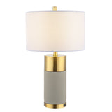 Oliver, 24 Inch, Grey/Gold, Concrete/Iron Table Lamp Set Of 2 W/ Usb Port - Set of 2