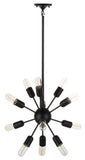 Safavieh Raging Solace Pendant 12 Light 17.5" Black Metal LIT4475A 889048177611