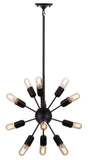 Safavieh Raging Solace Pendant 12 Light 17.5" Black Metal LIT4475A 889048177611