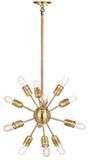 Safavieh Raging Solace Pendant 12 Light 17.5" Gold Metal LIT4475B 889048182677