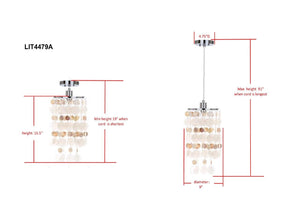 Modern Capiz 1 Light 9-Inch Dia Pendant