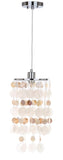 Modern Capiz 1 Light 9-Inch Dia Pendant