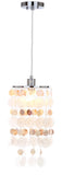 Modern Capiz 1 Light 9-Inch Dia Pendant