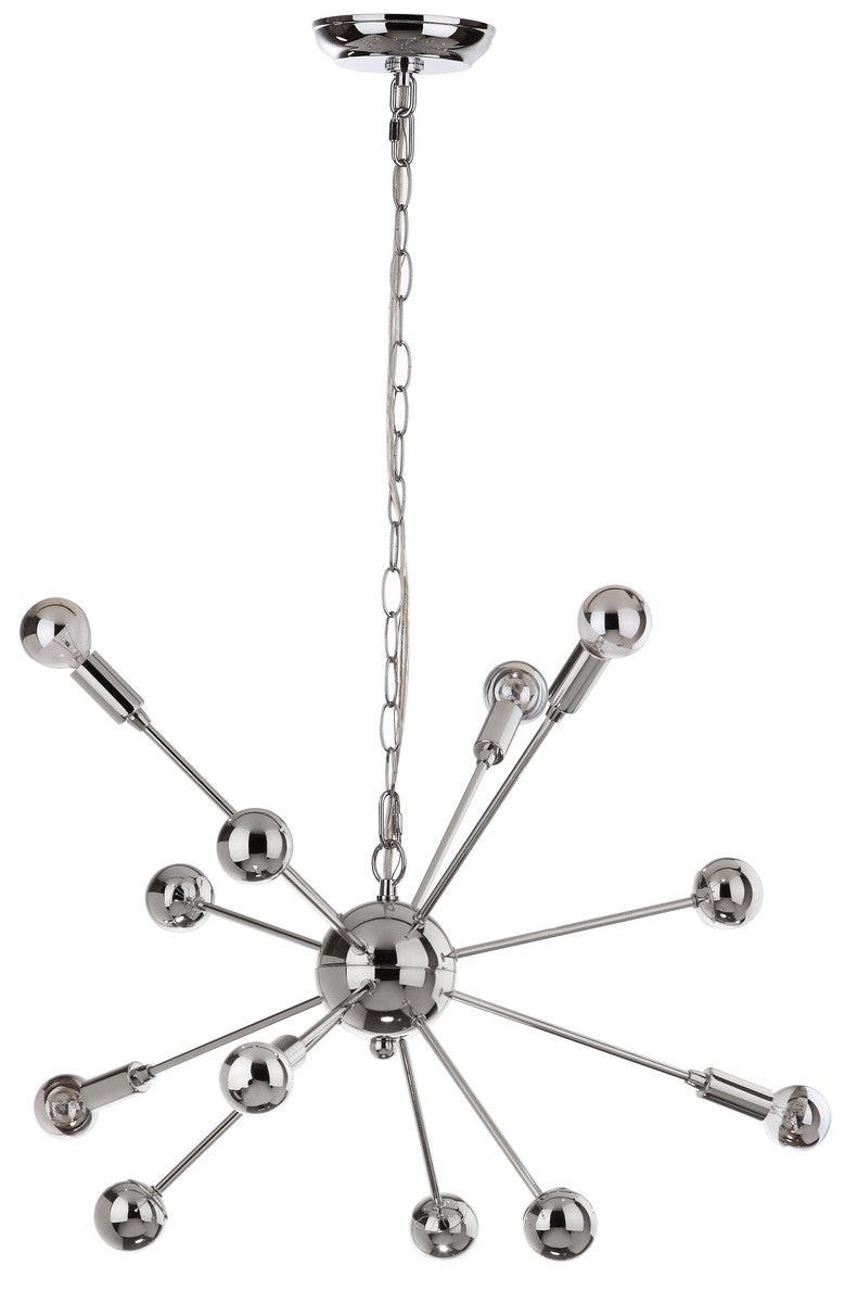 Safavieh Matrix Pendant Sputnik 6 Light 24.75" Chrome Metal LIT4494A 889048179578