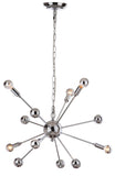 Safavieh Matrix Pendant Sputnik 6 Light 24.75" Chrome Metal LIT4494A 889048179578