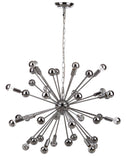 Safavieh Starburst Pendant Sputnik 20 Light 31" Chrome Metal LIT4495A 889048179585