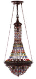 Safavieh Moroccan Pendant Lamp Gentle 15.25" Dark Bronze Multicolor Acrylic Metal LIT4497A 889048179615