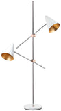 Safavieh Reed Floor Lamp 71" White Copper Metal LIT4518A 889048201392