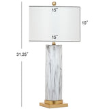 Sonia Faux Marble 31.25-Inch H Table Lamp