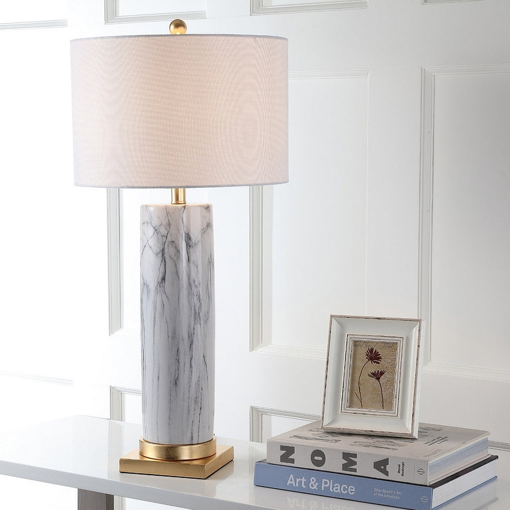 Sonia Faux Marble 31.25-Inch H Table Lamp