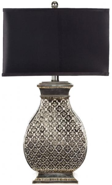 Safavieh Malaga Table Lamp 29" Silver Black Champagne Polyester Resin LITS4064A 683726664475
