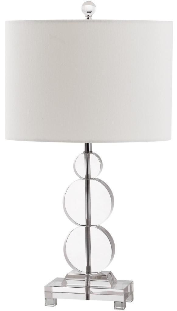 Safavieh Moira Table Lamp Crystal 22.5" Clear Off White Silver Cotton LITS4097A 683726664604