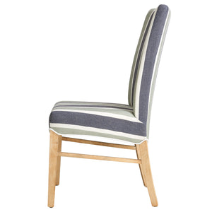 Milton Fabric Chair - Set of 2 Hurley Stripe Blue