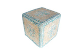 Porter Designs Malabar Solid Polystyrene Vintage Ottoman Blue 09-203-37-0009