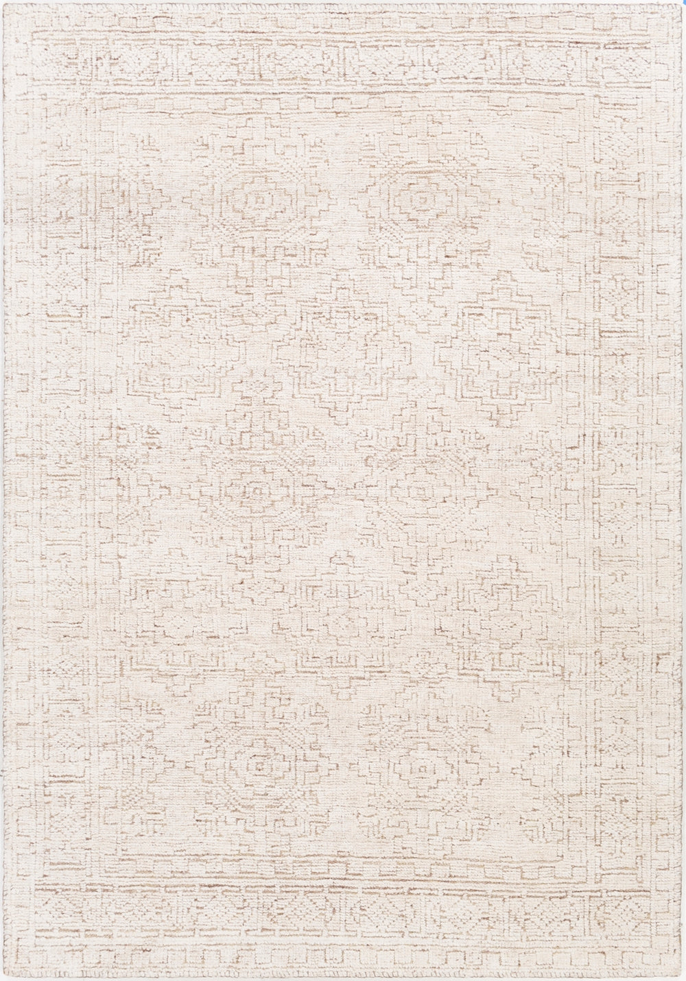 Bella LLB-2301 Traditional Viscose Rug LLB2301-912 Taupe, White, Camel 100% Viscose 9' x 12'