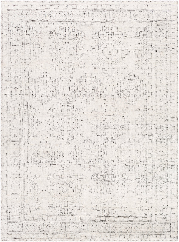 Bella LLB-2302 Traditional Viscose Rug LLB2302-912 Black, White 100% Viscose 9' x 12'