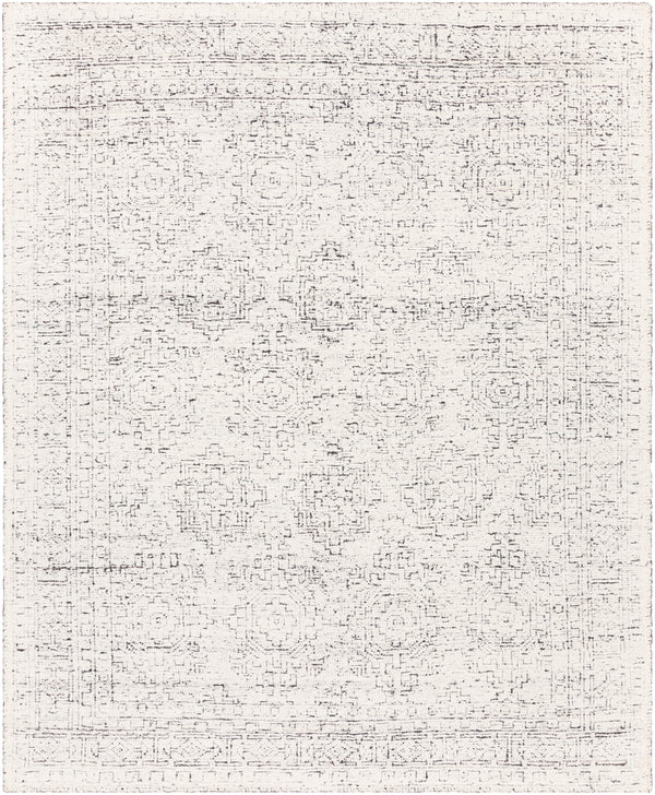 Bella LLB-2302 Traditional Viscose Rug LLB2302-810 Black, White 100% Viscose 8' x 10'