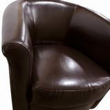 Porter Designs Marvel Contemporary Leather-Look Swivel Accent Chair Contemporary Accent - Swivel Brown 02-201C-06-210