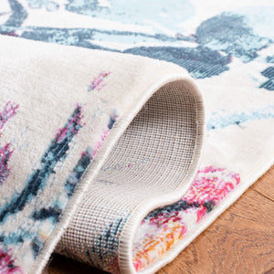 Lillian 300 Lillian 376 Country & Floral Power Loomed Polypropylene Pile Rug Ivory / Rose