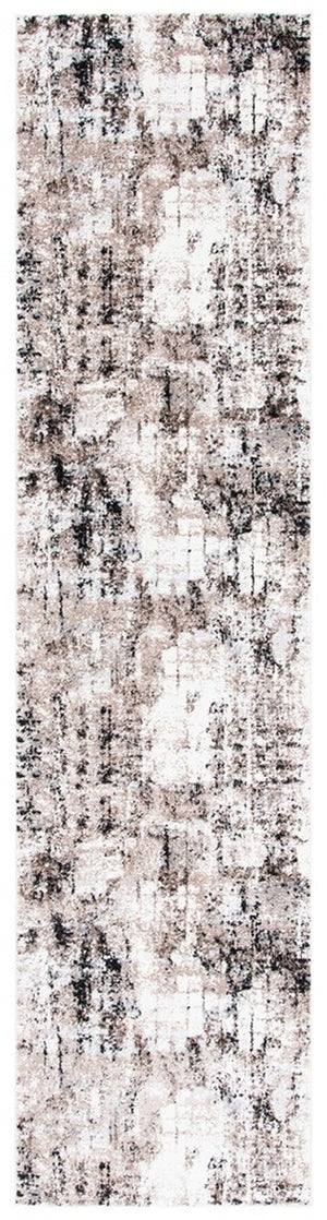 Lilypond 800 Lilypond 808 Contemporary Power Loomed 75% Polypropylene 25% Polyester Rug Ivory / Grey