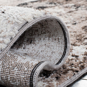 Lilypond 800 Lilypond 808 Contemporary Power Loomed 75% Polypropylene 25% Polyester Rug Ivory / Grey