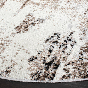 Lilypond 800 Lilypond 808 Contemporary Power Loomed 75% Polypropylene 25% Polyester Rug Ivory / Grey