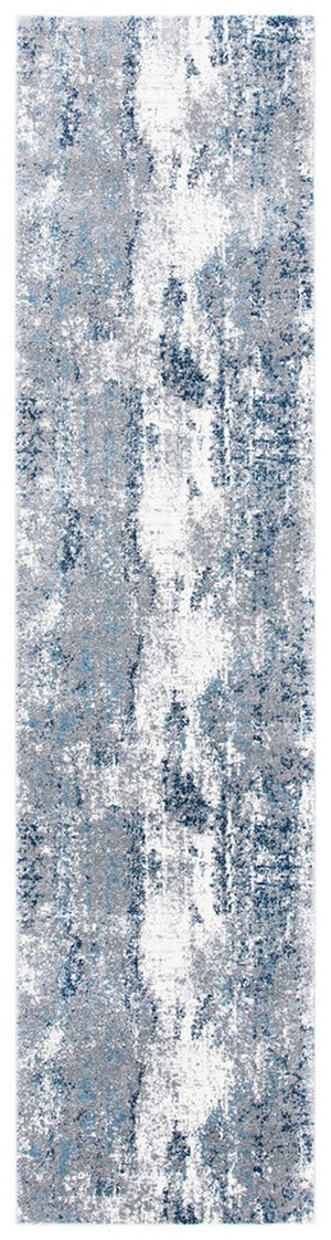 Lilypond 800 Lilypond 818 Contemporary Power Loomed 75% Polypropylene 25% Polyester Rug Grey / Blue