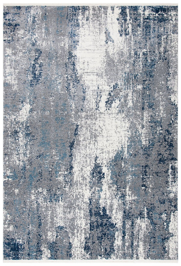 Lilypond 800 Lilypond 818 Contemporary Power Loomed 75% Polypropylene 25% Polyester Rug Grey / Blue