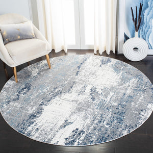 Lilypond 800 Lilypond 818 Contemporary Power Loomed 75% Polypropylene 25% Polyester Rug Grey / Blue