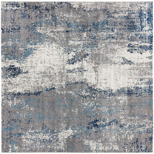 Lilypond 800 Lilypond 818 Contemporary Power Loomed 75% Polypropylene 25% Polyester Rug Grey / Blue