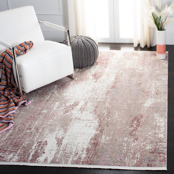 Lilypond 800 Lilypond 818 Contemporary Power Loomed 75% Polypropylene 25% Polyester Rug Rose / Ivory