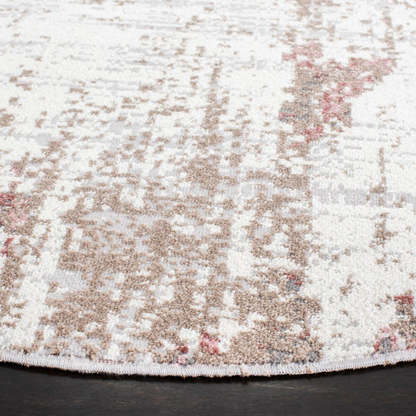 Lilypond 800 Lilypond 818 Contemporary Power Loomed 75% Polypropylene 25% Polyester Rug Rose / Ivory