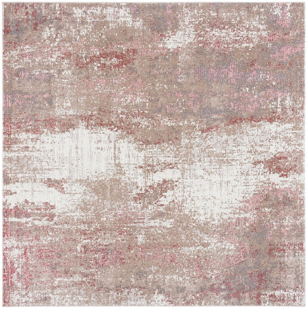 Lilypond 800 Lilypond 818 Contemporary Power Loomed 75% Polypropylene 25% Polyester Rug Rose / Ivory