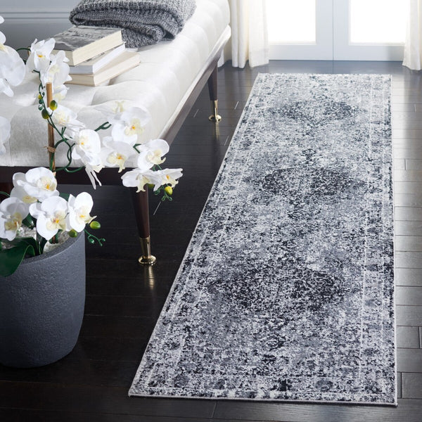 Lilypond 800 Lilypond 843 Transitional Power Loomed 75% Polypropylene 25% Polyester Rug Grey / Dark Grey