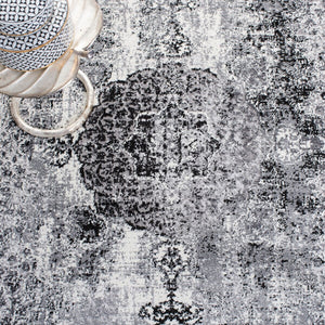 Lilypond 800 Lilypond 843 Transitional Power Loomed 75% Polypropylene 25% Polyester Rug Grey / Dark Grey