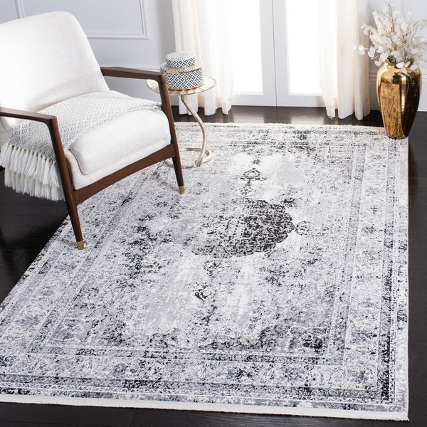 Lilypond 800 Lilypond 843 Transitional Power Loomed 75% Polypropylene 25% Polyester Rug Grey / Dark Grey