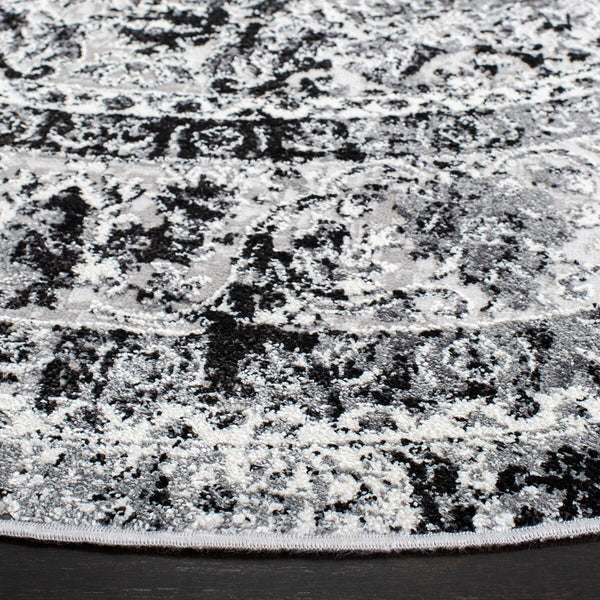 Lilypond 800 Lilypond 843 Transitional Power Loomed 75% Polypropylene 25% Polyester Rug Grey / Dark Grey