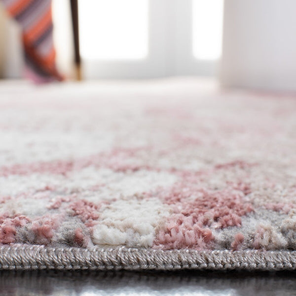 Lilypond 800 Lilypond 883 Contemporary Power Loomed 75% Polypropylene 25% Polyester Rug Ivory / Rose