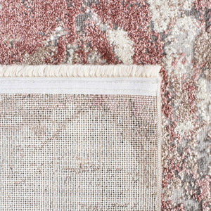 Lilypond 800 Lilypond 883 Contemporary Power Loomed 75% Polypropylene 25% Polyester Rug Ivory / Rose