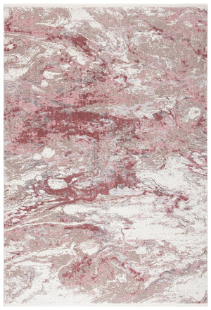 Lilypond 800 Lilypond 883 Contemporary Power Loomed 75% Polypropylene 25% Polyester Rug Ivory / Rose