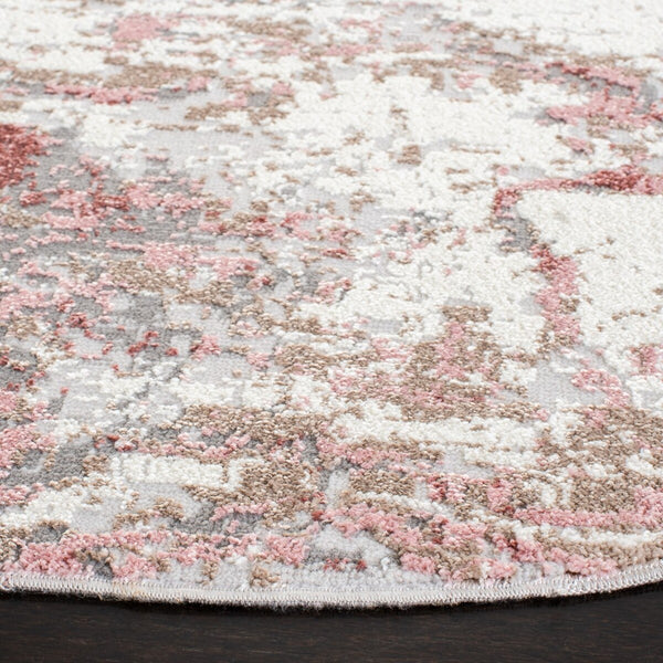 Lilypond 800 Lilypond 883 Contemporary Power Loomed 75% Polypropylene 25% Polyester Rug Ivory / Rose