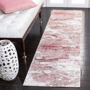 Lilypond 800 Lilypond 883 Contemporary Power Loomed 75% Polypropylene 25% Polyester Rug Ivory / Rose