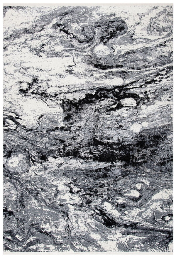 Lilypond 800 Lilypond 883 Contemporary Power Loomed 75% Polypropylene 25% Polyester Rug Grey / Dark Grey