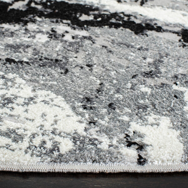 Lilypond 800 Lilypond 883 Contemporary Power Loomed 75% Polypropylene 25% Polyester Rug Grey / Dark Grey