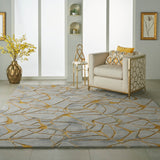 Nourison Symmetry SMM05 Eclectic Handmade Tufted Indoor Area Rug Grey/Yellow 8'6" x 11'6" 99446495884