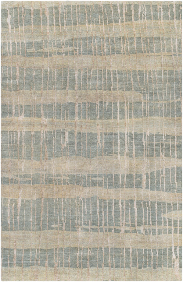 Luminous LMN-3022 Modern Wool, Viscose Rug LMN3022-58 Sage 70% Wool, 30% Viscose 5' x 8'