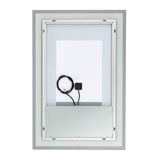 Safavieh Hyatt, 24 Inch, Silver/White, Aluminum Led Mirror  Silver  / White Metal LMR1000A