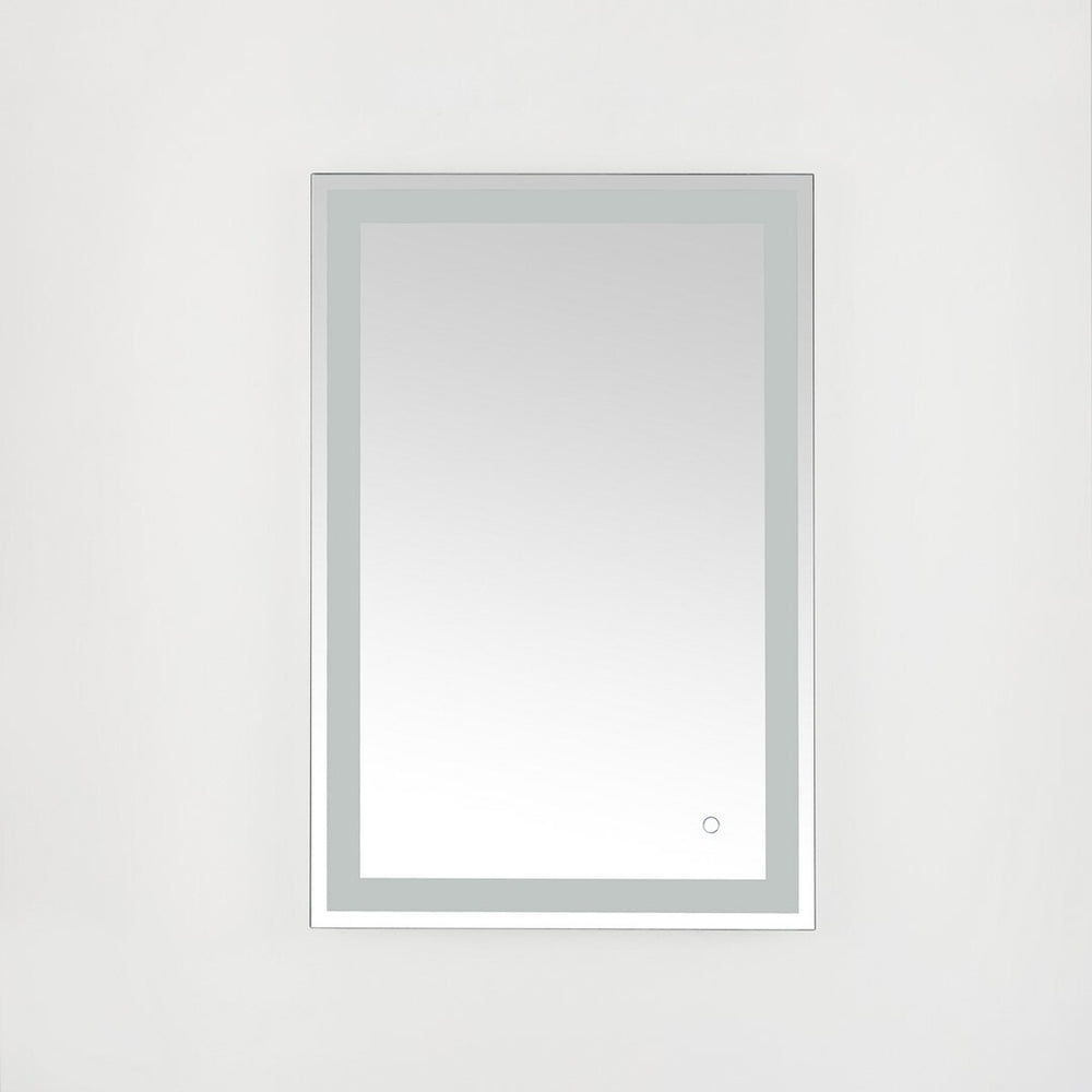 Safavieh Hyatt, 24 Inch, Silver/White, Aluminum Led Mirror  Silver  / White Metal LMR1000A